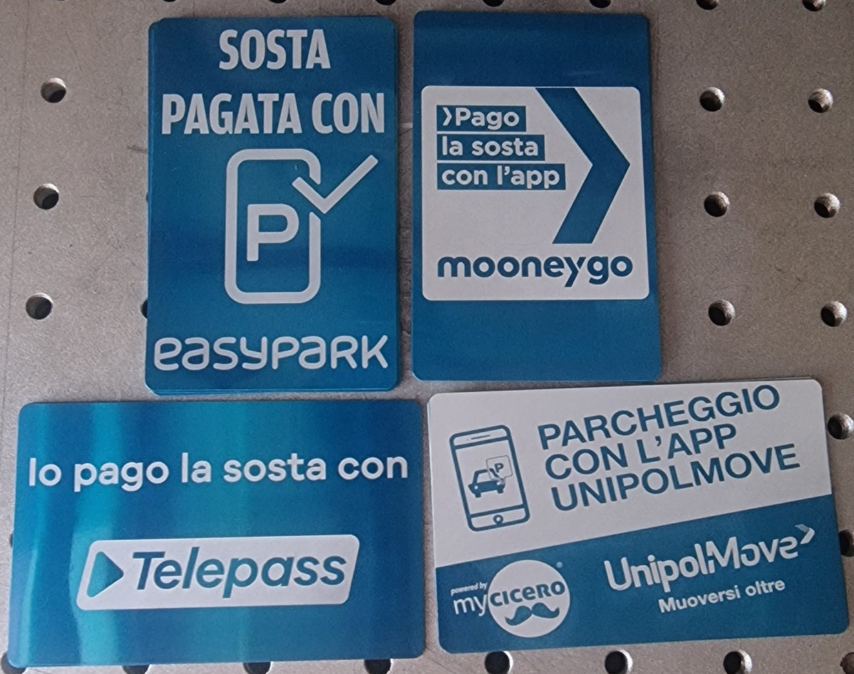 Contrassegno Easypark, Telepass, Mooneygo e Unipolmove